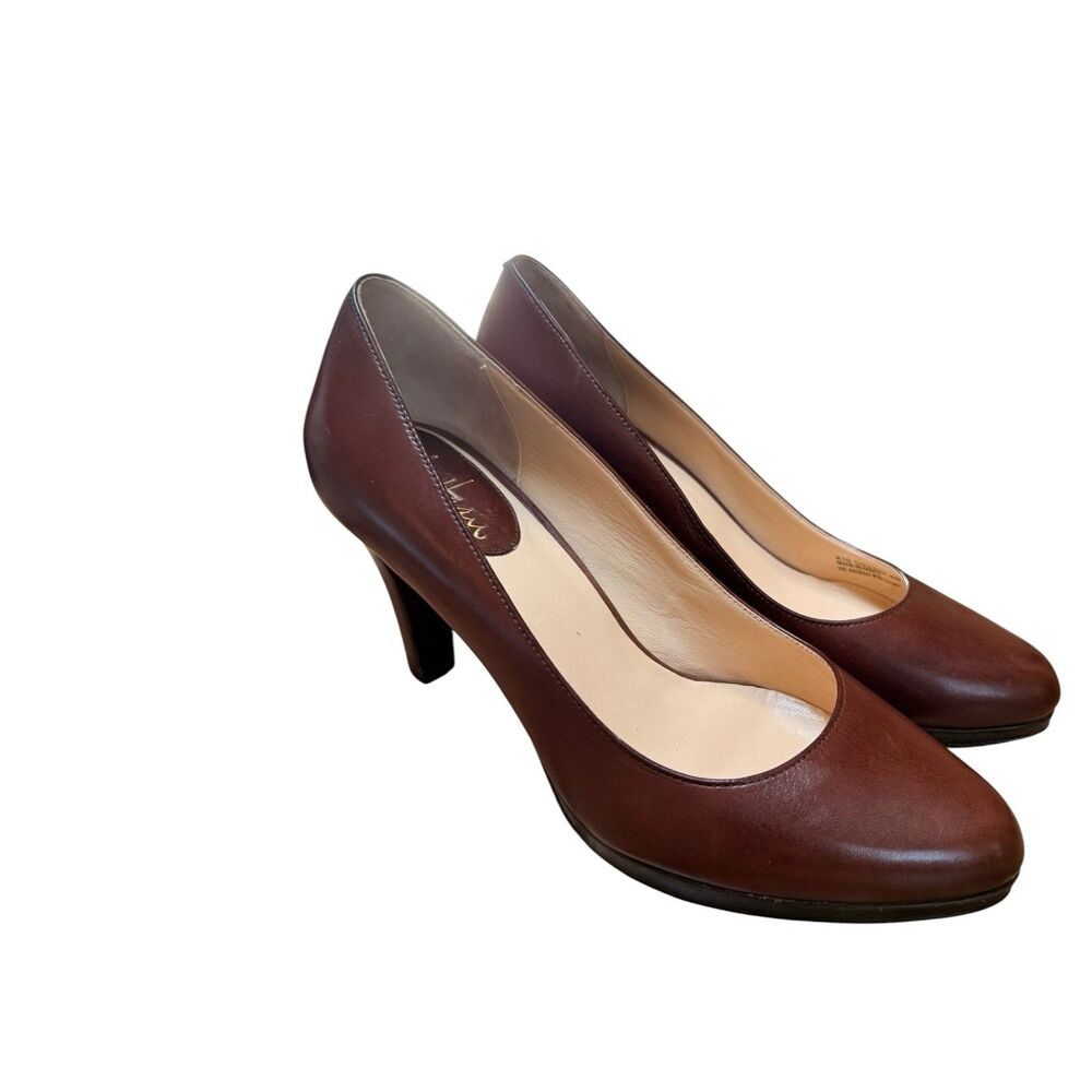 Cole Haan Air Size 8 Chelsea High Heel Pumps Platform Brown Leather